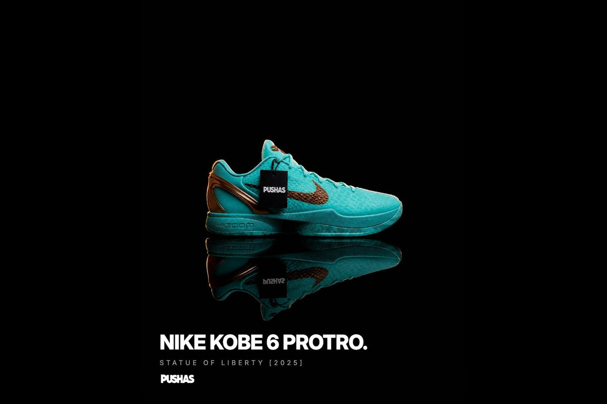 Nike Kobe 6 Protro x Jalen Brunson 'Statue of Liberty' photographed by PUSHAS