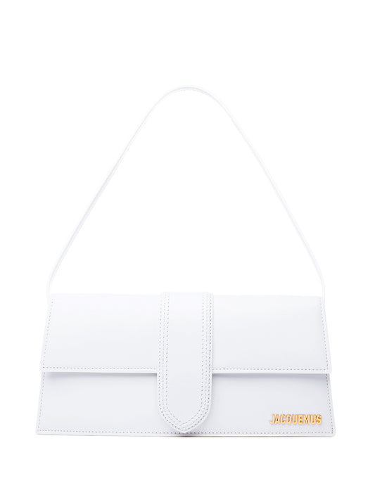 Jacquemus Leather Le Bambino Long Shoulder Bag 'White'