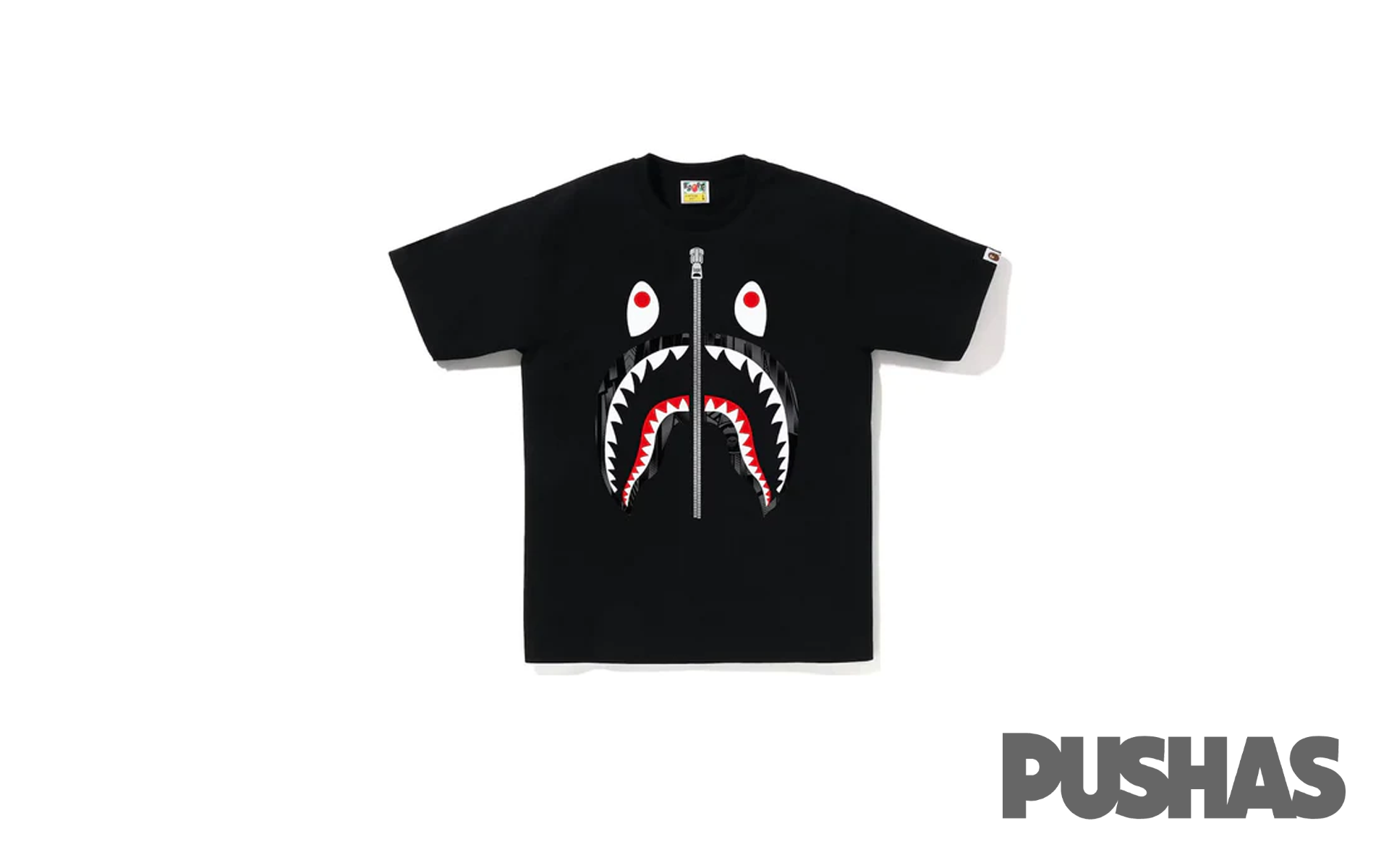 Bape Camo Shark T Shirt Black 2018 PUSHAS