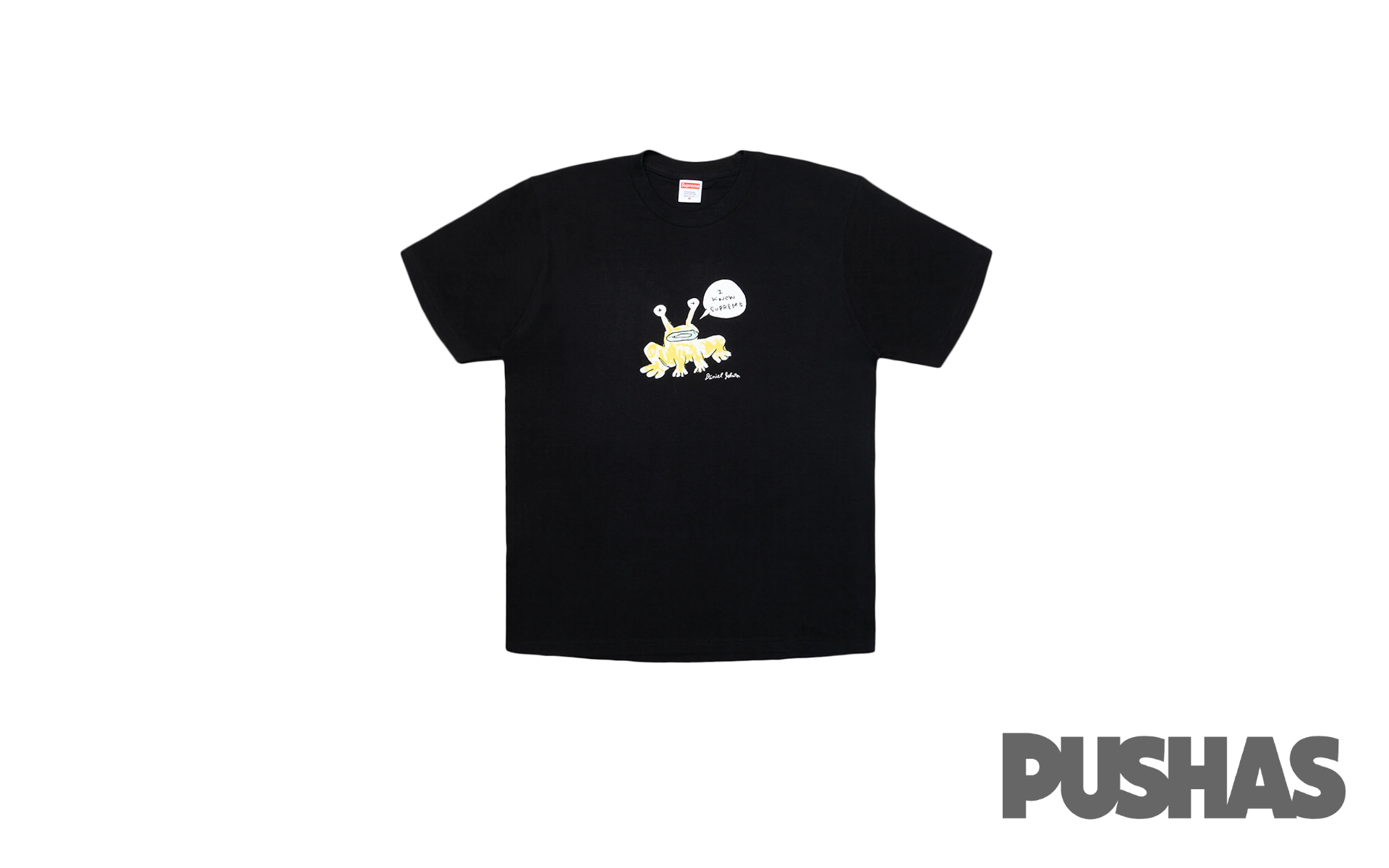 Supreme x Daniel Johnston Frog Tee Black 2020 PUSHAS