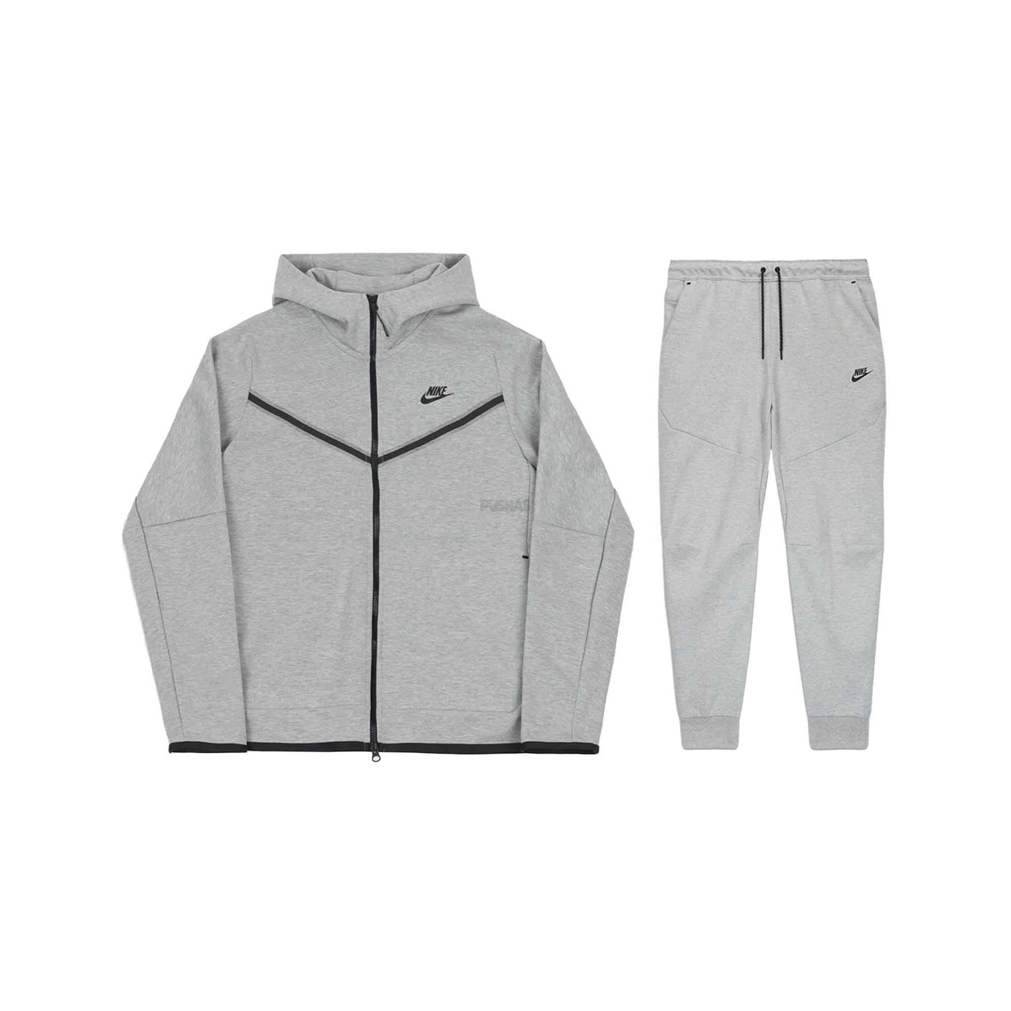Nike Sportswear Tech Fleece Full Zip Hoodie & Joggers Set 'Grey Nike Sportswear Tech Fleece Full Zip Hoodie & Joggers Set 'Grey