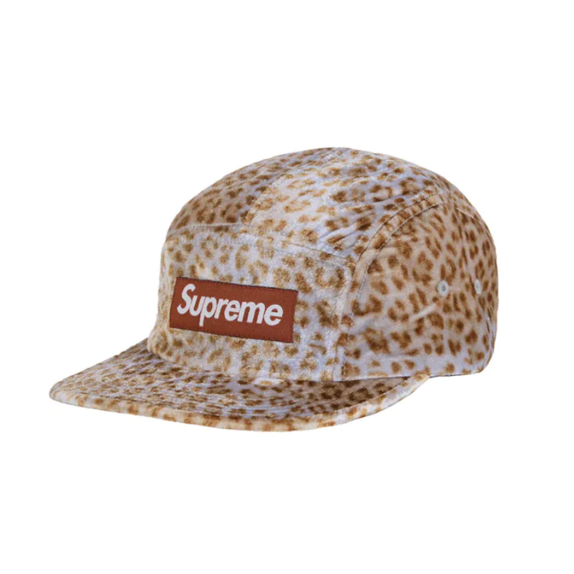 Supreme Leopard Velvet Camp Cap 'Tan' (2024) – PUSHAS Supreme Leopard Velvet Camp Cap 'Tan' (2024) – PUSHAS