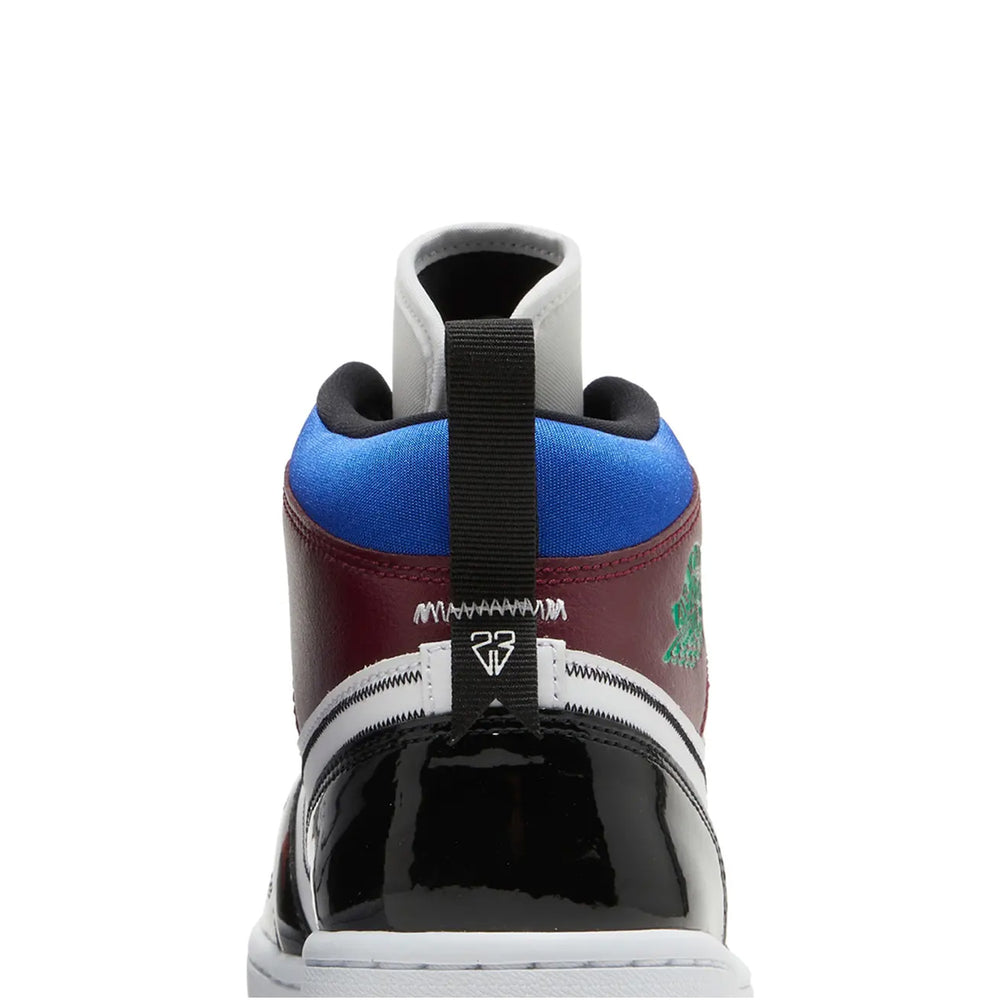 Air-Jordan-1-Mid-W-SE-‘Black-White-Multi-Color’-back-close-up