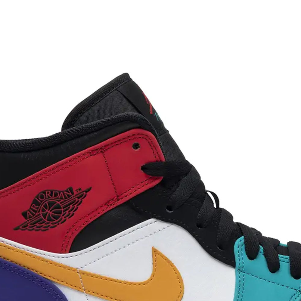 Air-Jordan-1-Mid-‘Bred-Multi-Colour’-(New)-side-close-up
