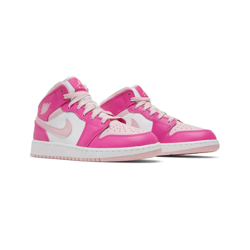Air-Jordan-1-Mid-‘Fierce-Pink’-GS-front-side