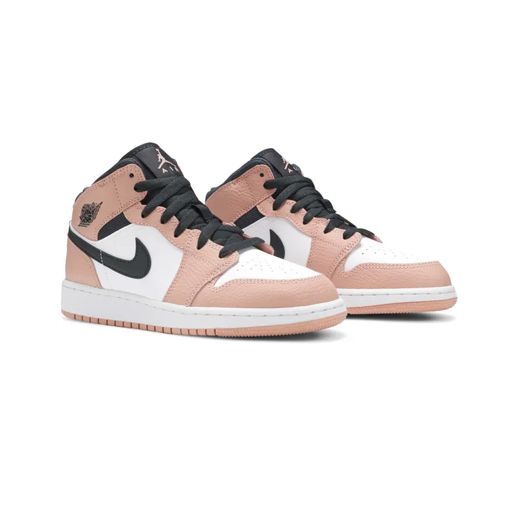 Air-Jordan-1-Mid-‘Pink-Quartz’-GS-ƒront-side