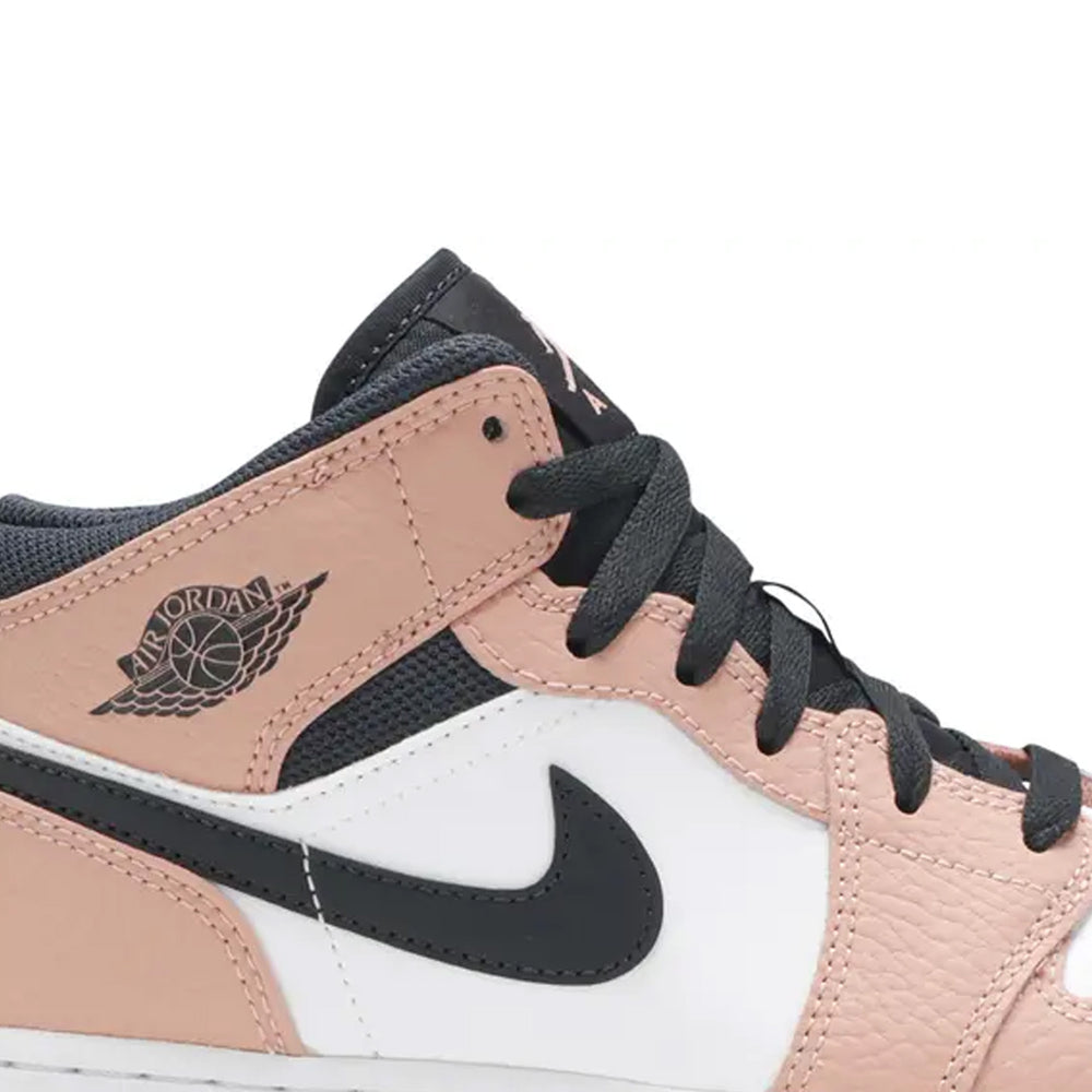 Air-Jordan-1-Mid-‘Pink-Quartz’-GS-side-close-up