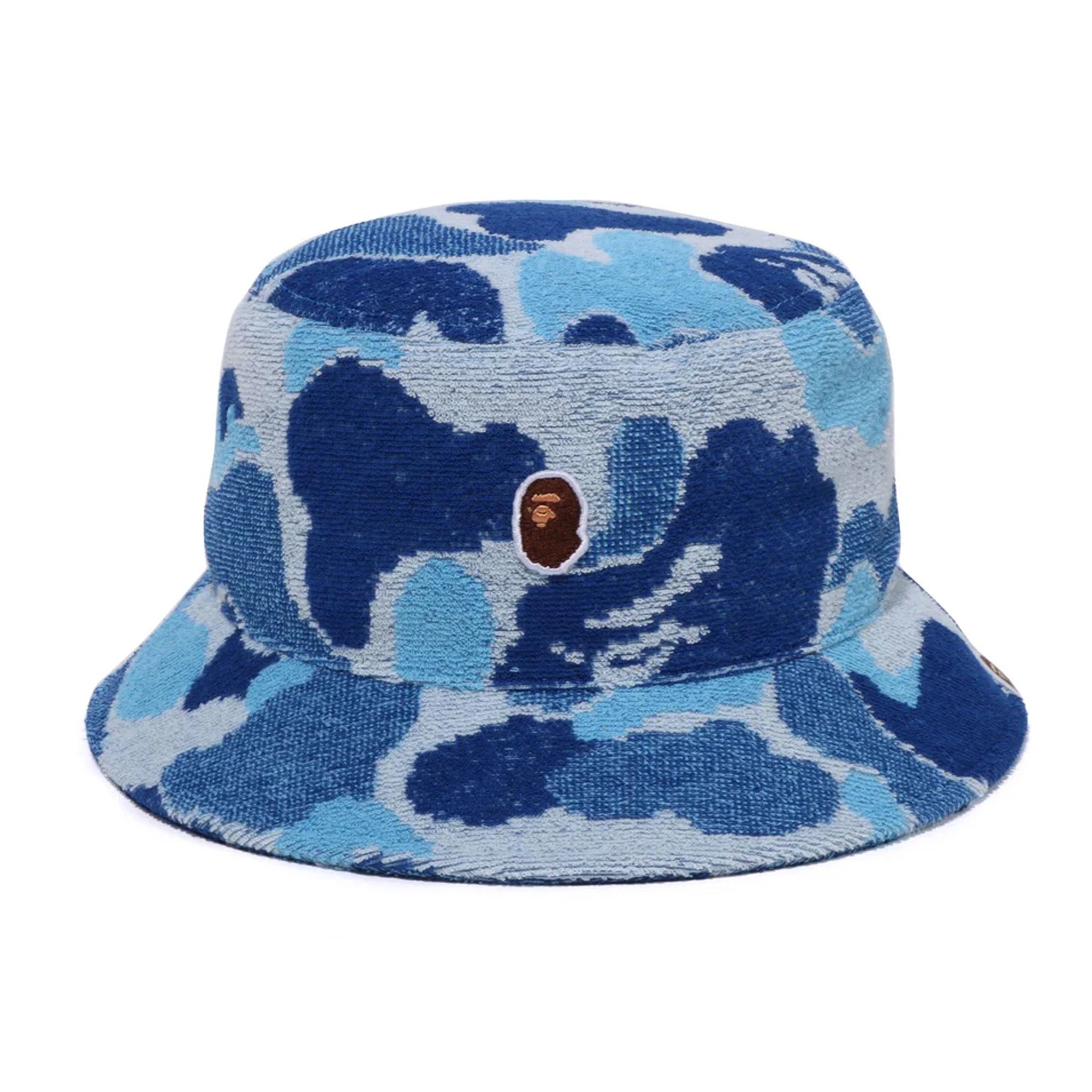 早者勝ち‼️A BATHING APE CAMO PILE BUCKET HAT BAPE ABC Camo Pile Jacquard Bucket Hat 'Blue' (2025) – PUSHAS
