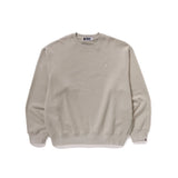 BAPE-One-Point-Relaxed-Fit-Crewneck-Sweatshirt-‘Beige’-1