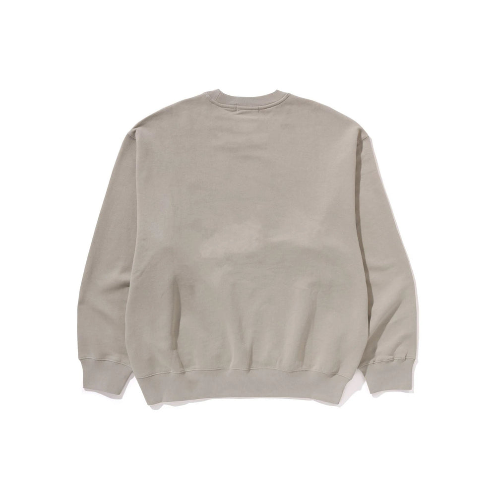 BAPE-One-Point-Relaxed-Fit-Crewneck-Sweatshirt-‘Beige’-2