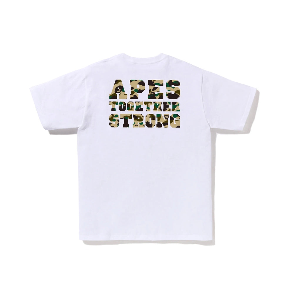 Bape-1st-Camo-College-Ats-Tee—White-(Yellow)-2