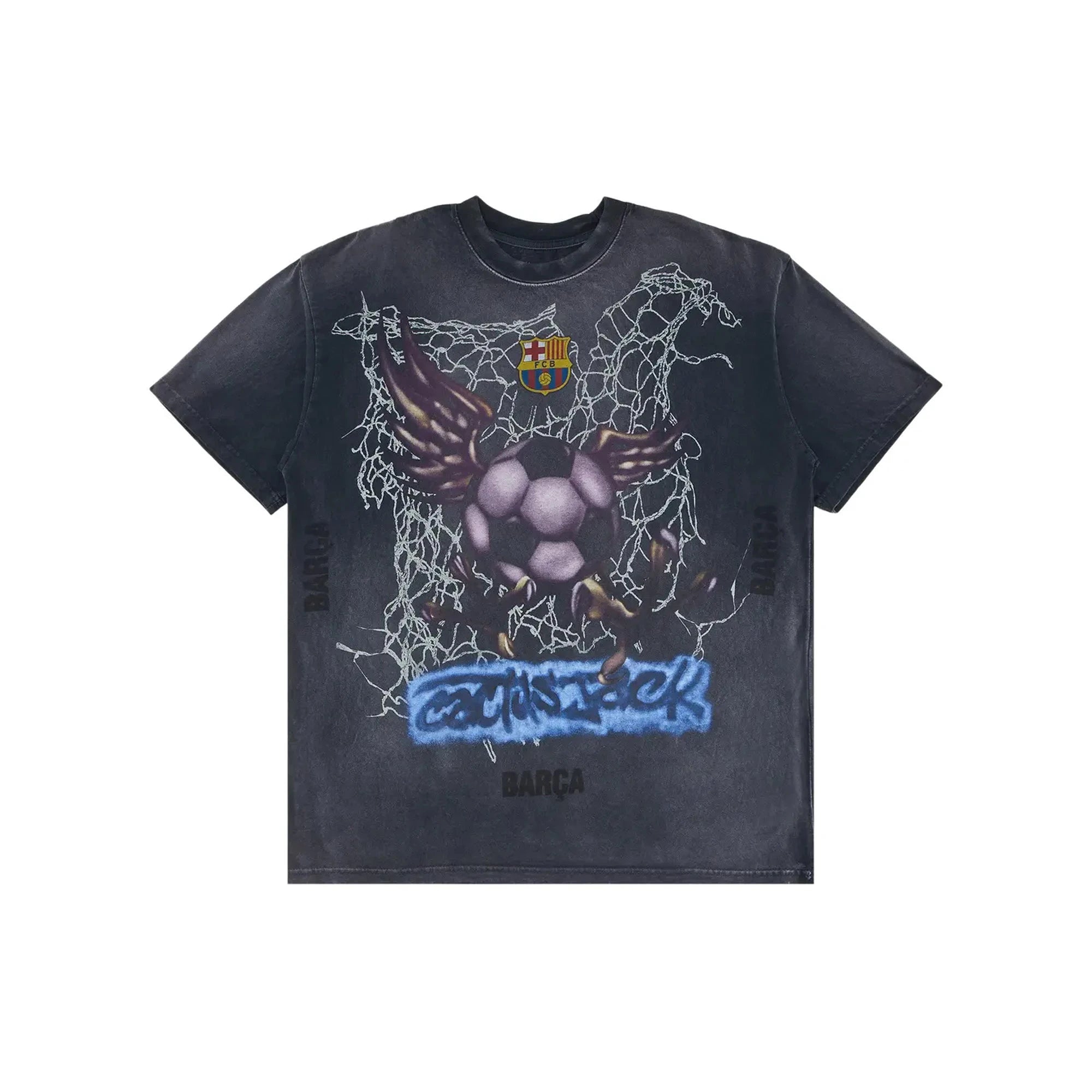 Cactus Jack by Travis Scott x FC Barcelona Washed Spray Logo T