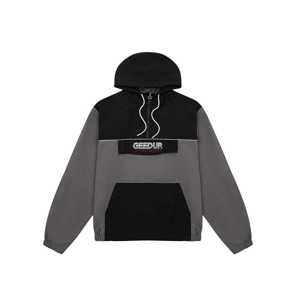 Geedup-Sportsman-QTR-ZIP-Anorak-‘Black-/-Grey’-1