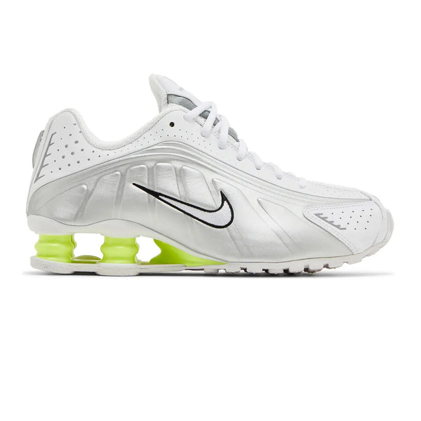 Nike Shox R4 'White Metallic Silver Volt' Women's (2025)