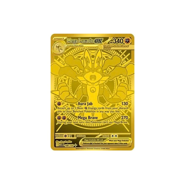 Pokémon TCG ME01-Mega Evolution #188 Mega Lucario ex Mega Hyper Rare (2025)