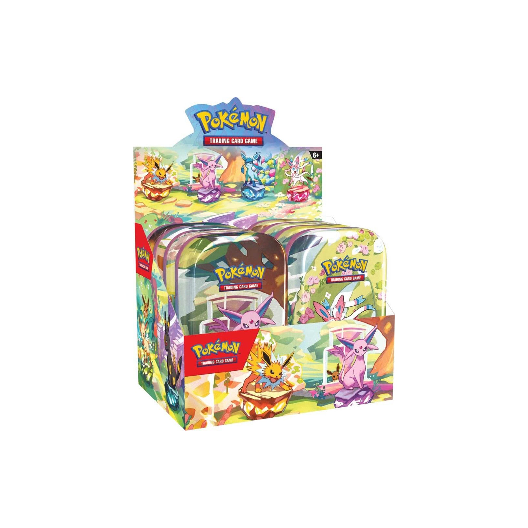pokemon trading card game tin box Pokémon TCG Scarlet & Violet Prismatic Evolutions Mini Tin (Sealed) – PUSHAS