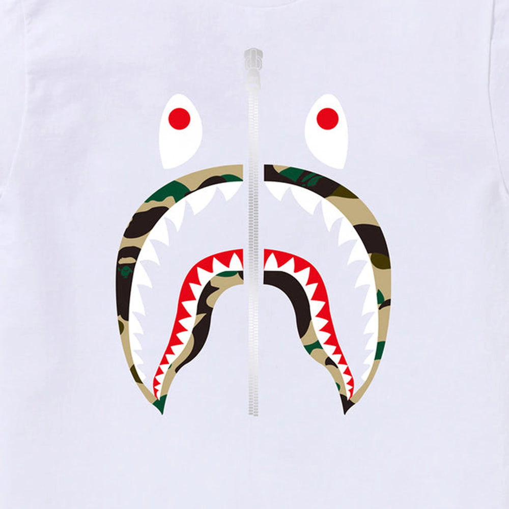 bape-1st-Camo-Shark-Tee—White-(Yellow)-1