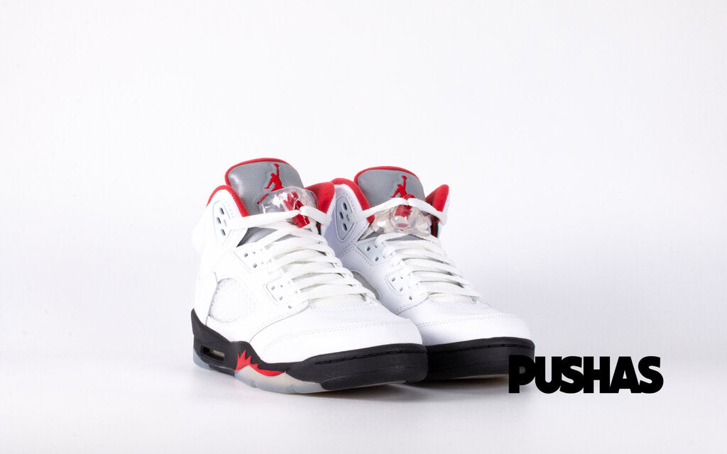 Good Air jordan 5 retro gs “ fire red silver tongue”