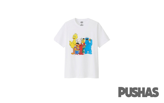 KAWS x Uniqlo x Sesame Street Group #2 White T-Shirt