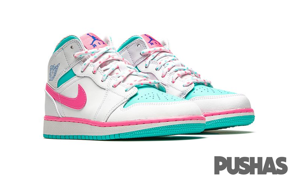 Jordan pink top and green