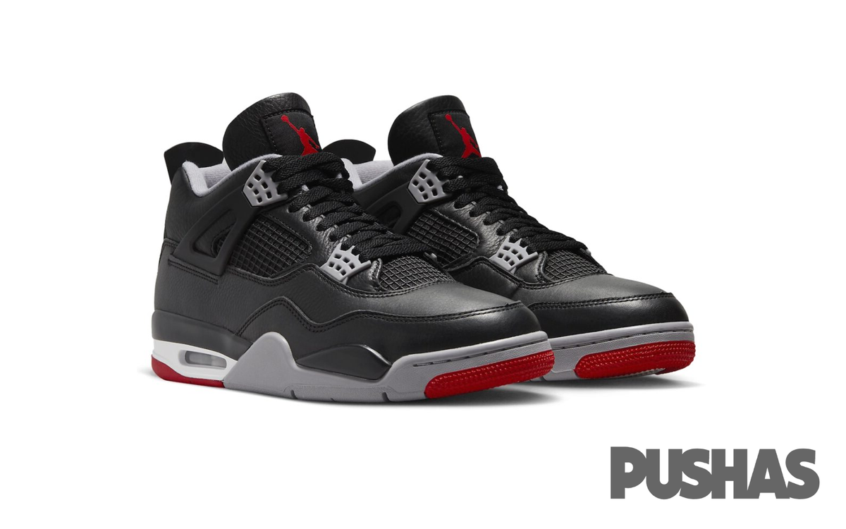 Air Jordan 4 Retro 'Reimagined Bred' (2024) in black and red