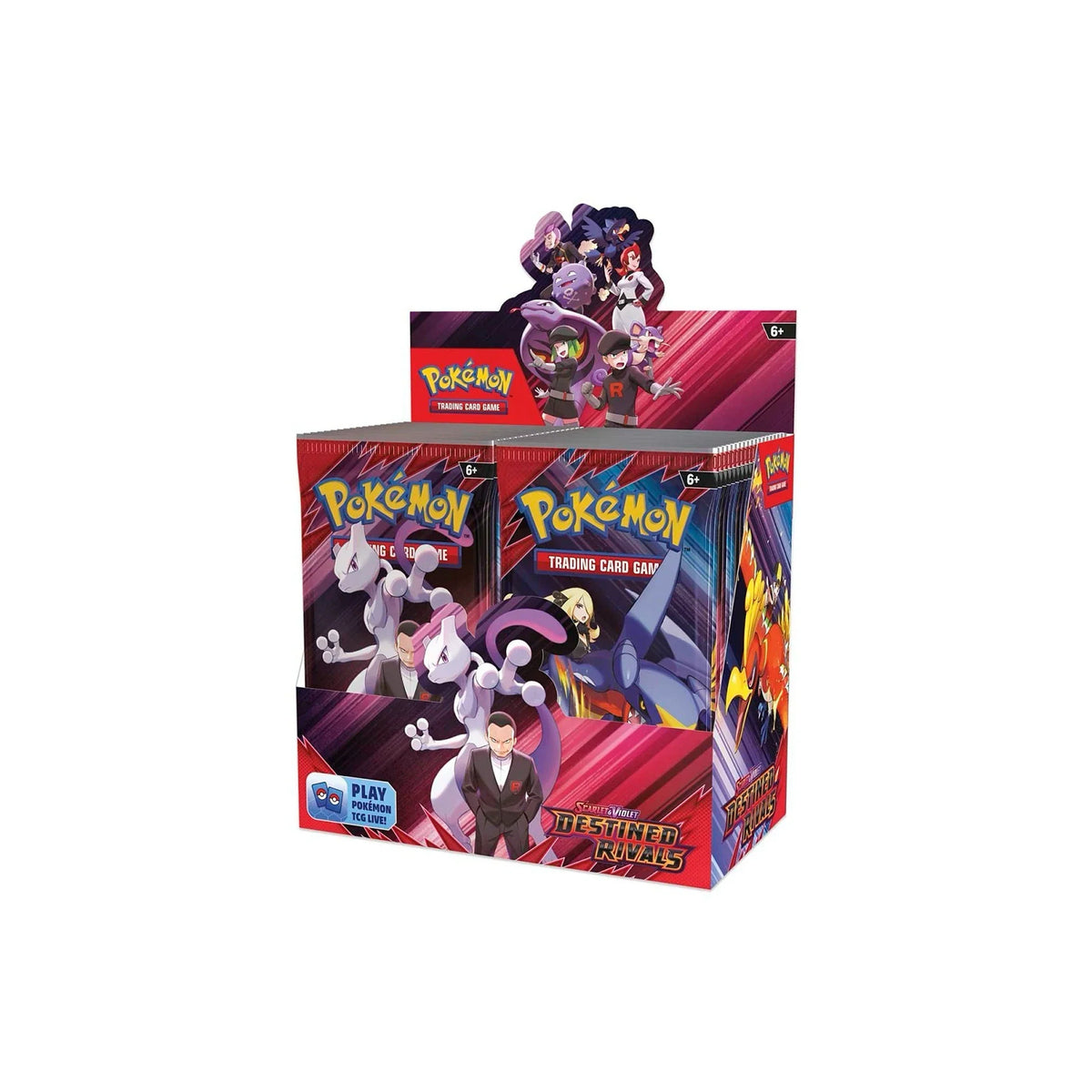 Sealed Pokémon TCG Scarlet and Violet Destined Rivals booster display box in factory shrink wrap, authenticated on PUSHAS