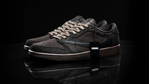 Air Jordan 1 Low OG SP Travis Scott 'Velvet Brown' lateral view