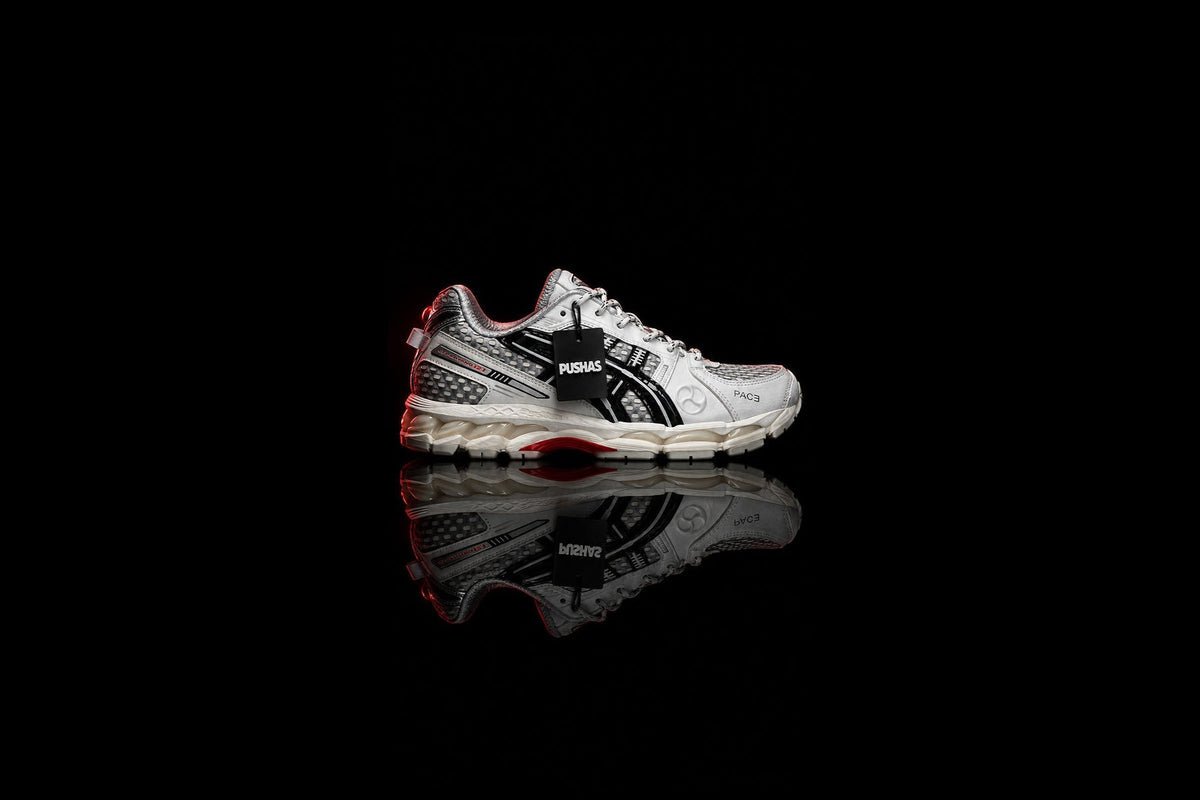 PACE x ASICS Gel-Kayano 12.1 'Cream Black' photographed by PUSHAS