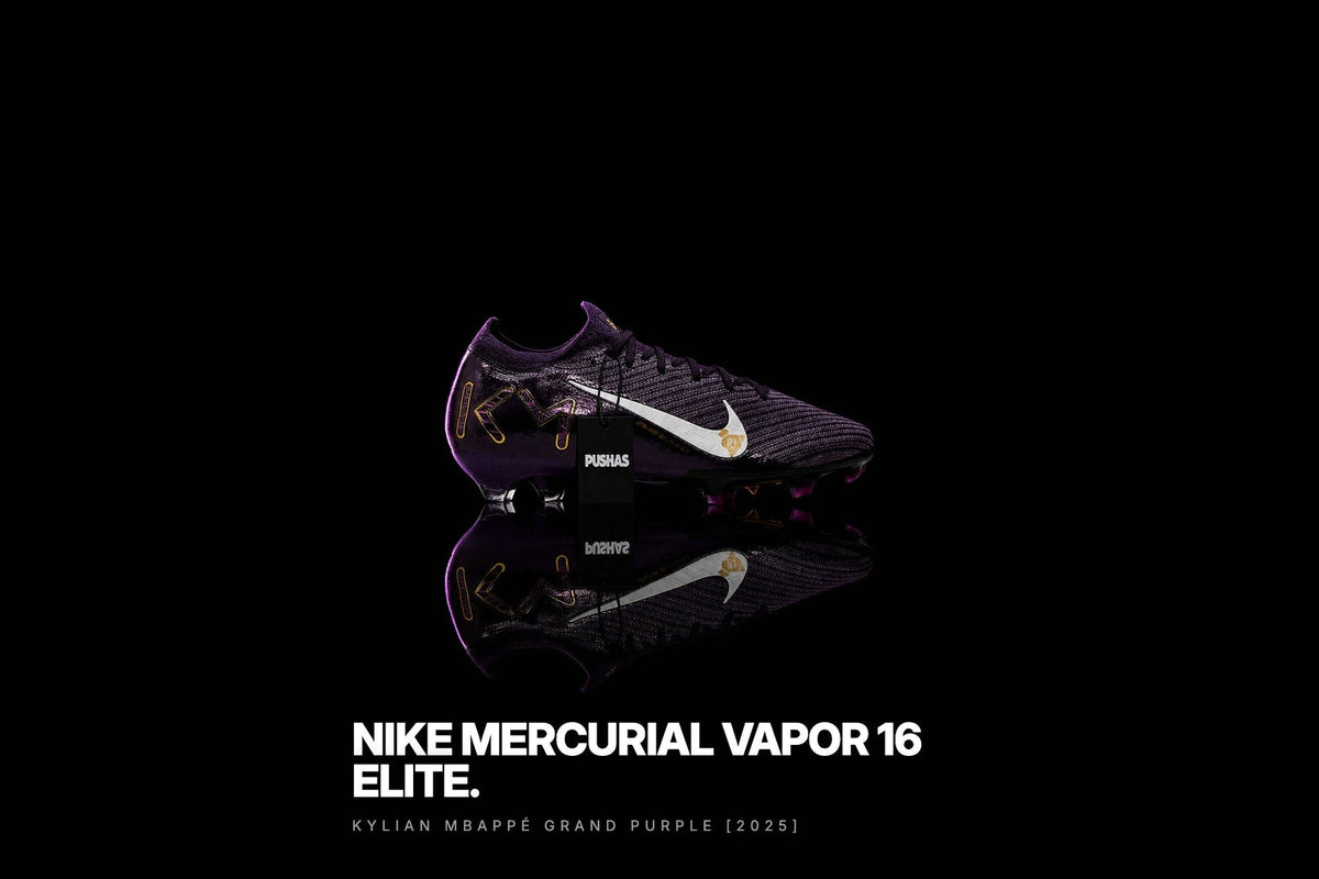 Nike Zoom Mercurial Vapor 16 Elite FG 'Kylian Mbappé Grand Purple' photographed by PUSHAS