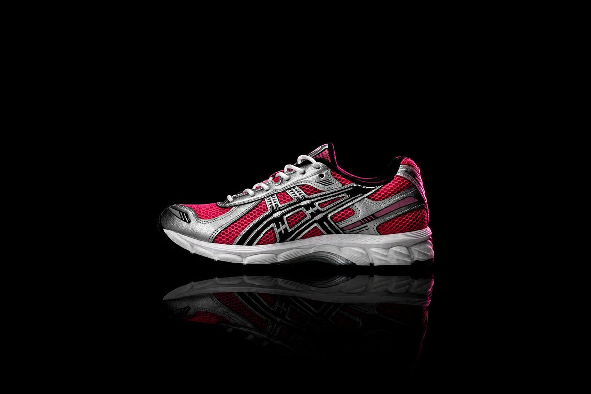ASICS Gel-Kayano 12.1 'Dragon Fruit / Black' photographed by PUSHAS