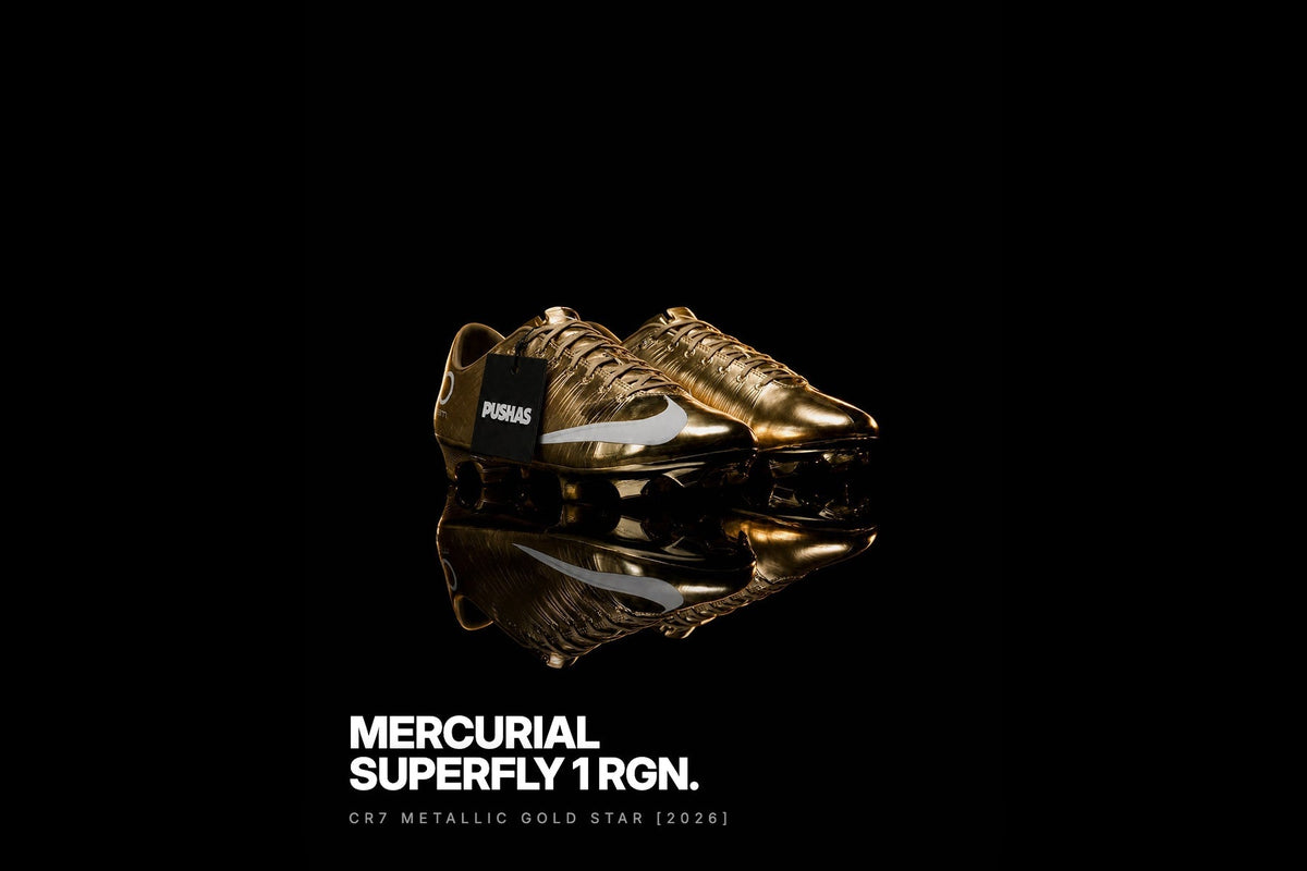 Nike Mercurial Superfly 1 RGN FG SE 'CR7 Metallic Gold Star' photographed by PUSHAS