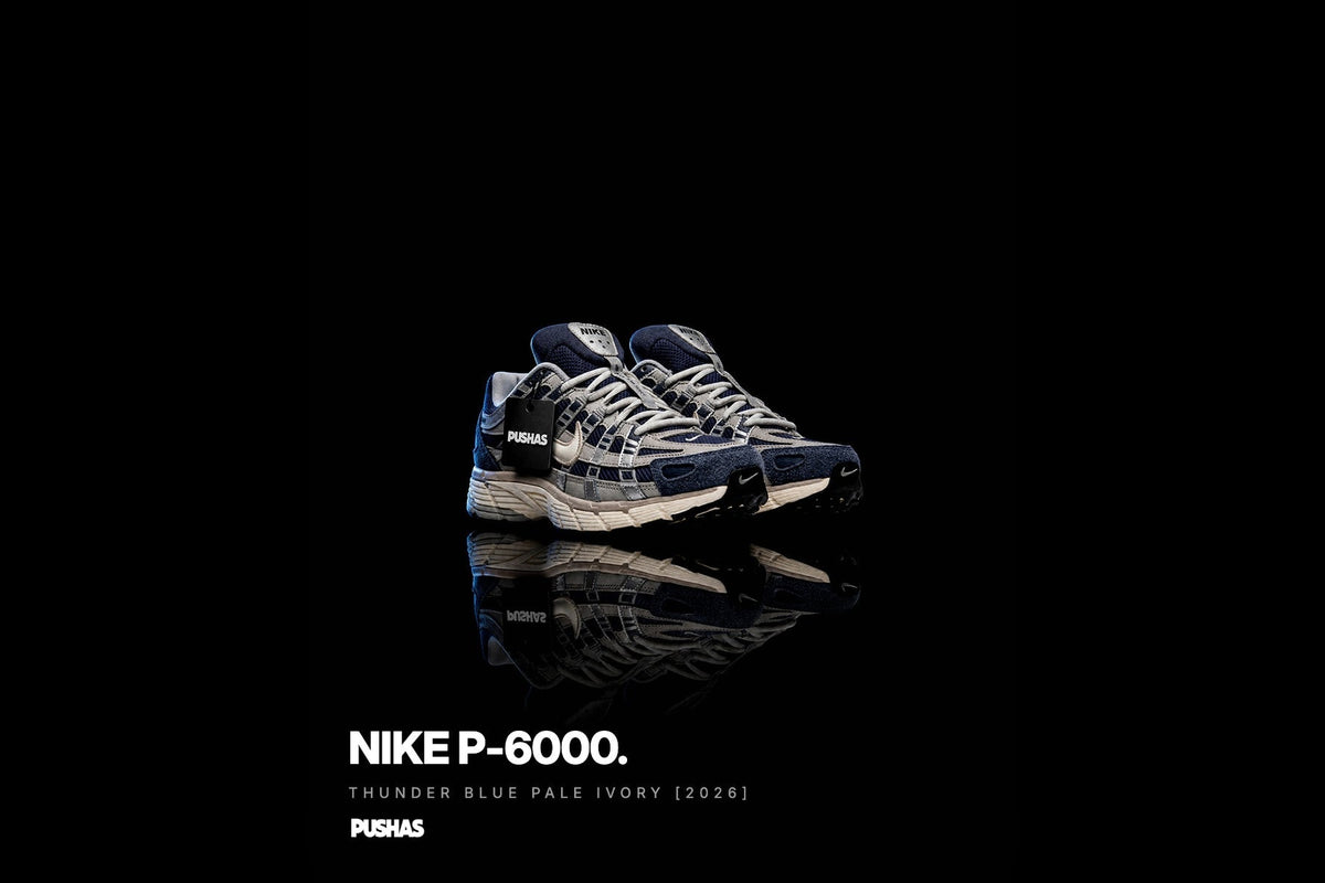 Nike P-6000 'Thunder Blue / Pale Ivory' photographed by PUSHAS