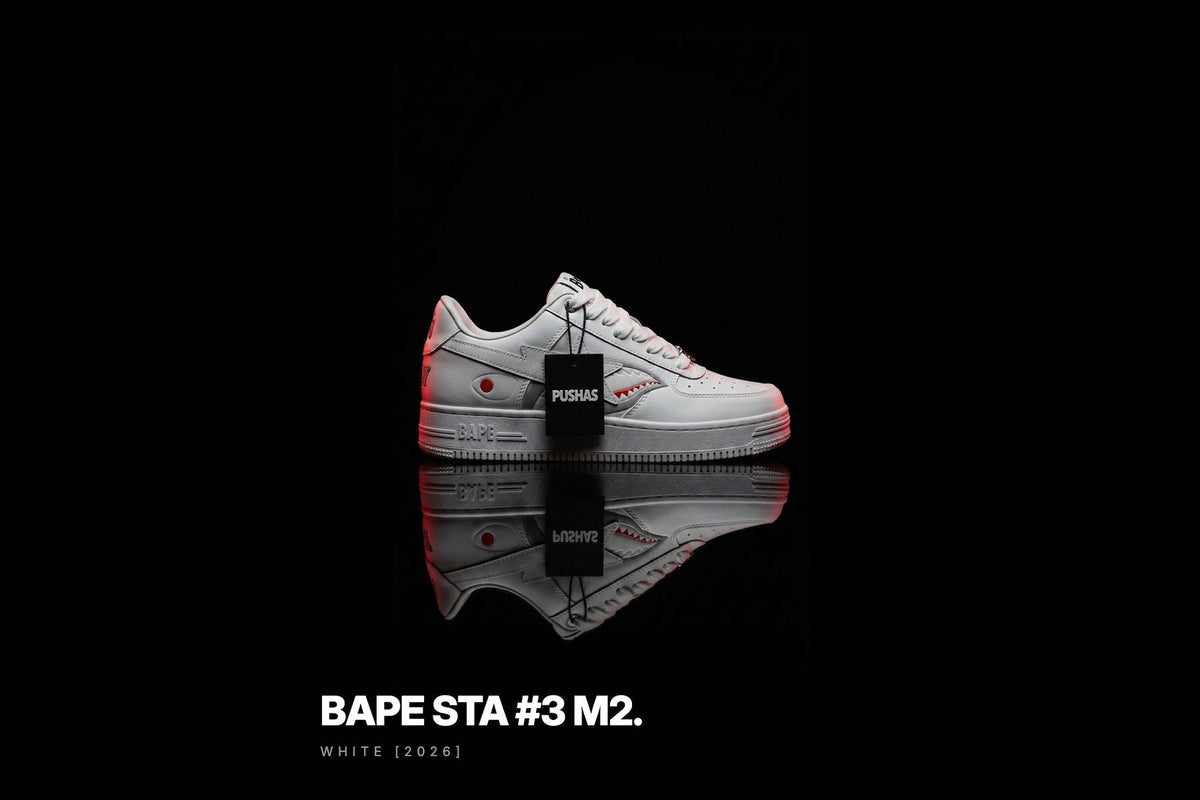 BAPE STA #3 M2 'White' photographed by PUSHAS