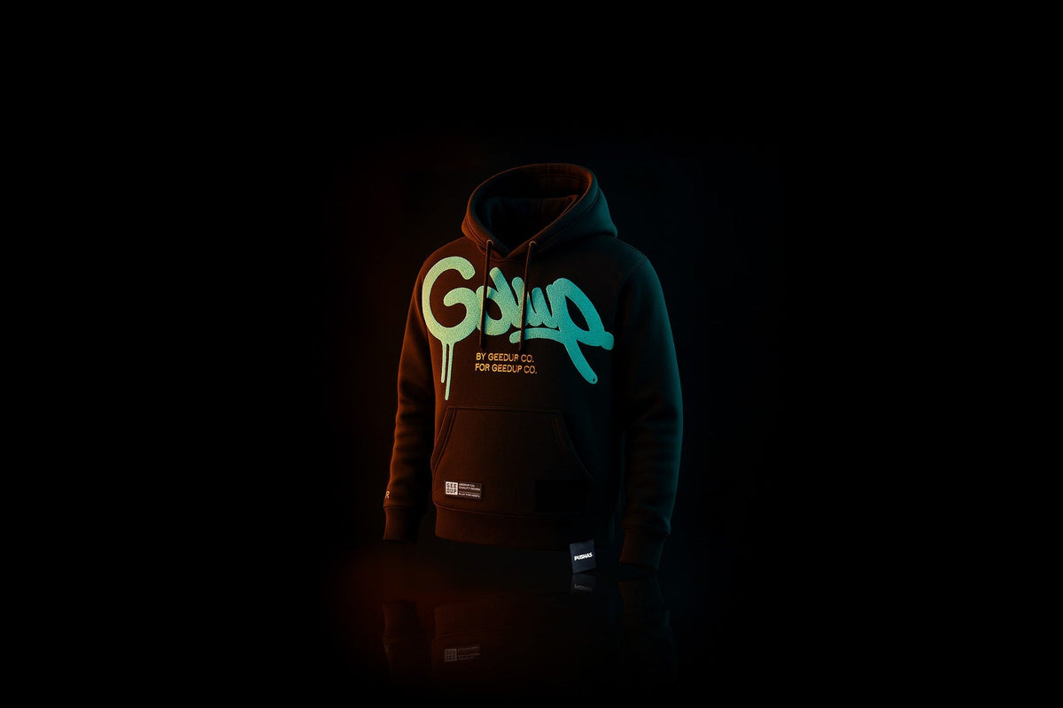 Geedup x Arrdee Handstyle Hoodie 'Black / Multi' photographed by PUSHAS