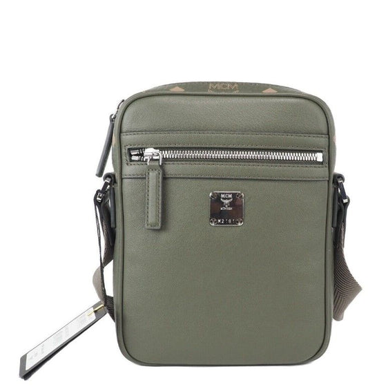 MCM Mixed Leather Crossbody Bag with Multifunction Design 'Green'