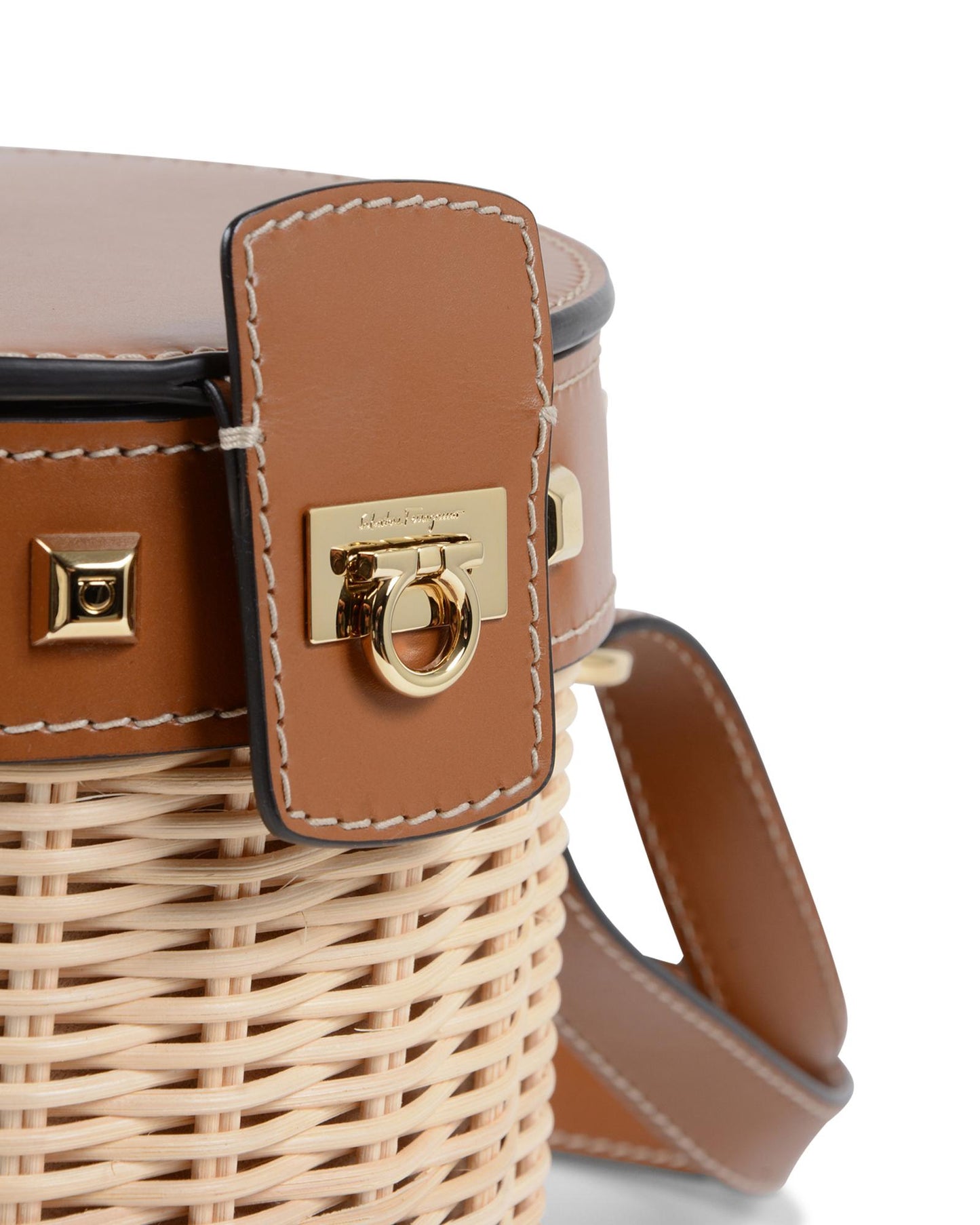 Ferragamo Leather Shoulder Bag 'Multicolor'