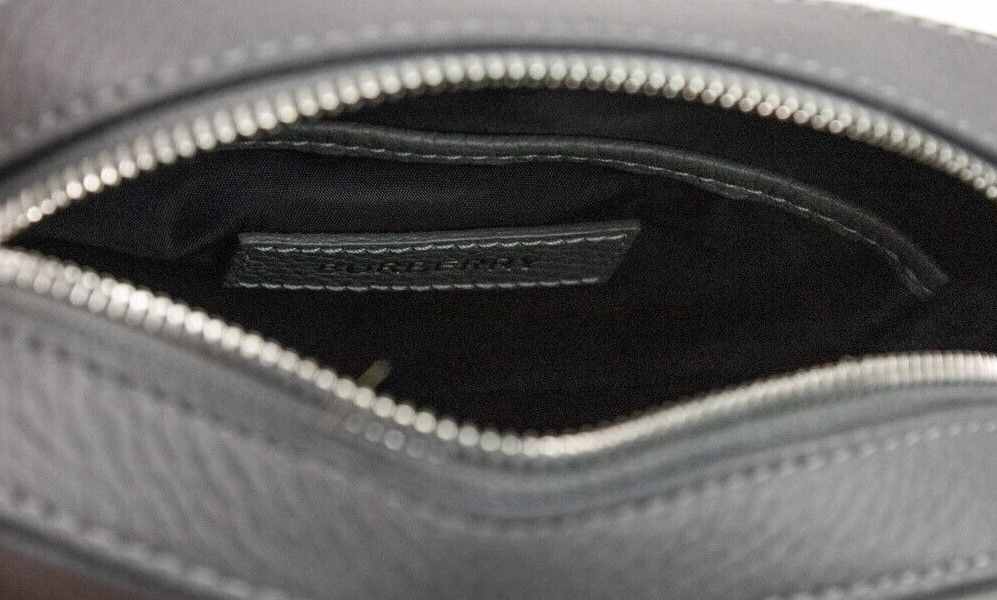 Burberry Embossed Logo Grainy Leather Crossbody Handbag 'Grey'