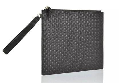 Gucci Leather Clutch Bag with Zipper Closure 'Black'