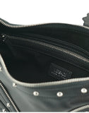 Versace Calf Leather Small Hobo Shoulder Bag with Medusa Head Logo 'Black'