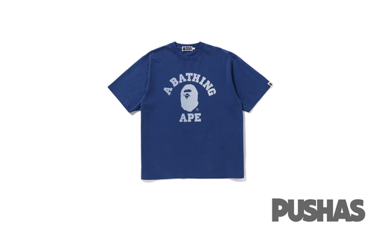 Bape-College-Overdye-Tee-Blue-2023