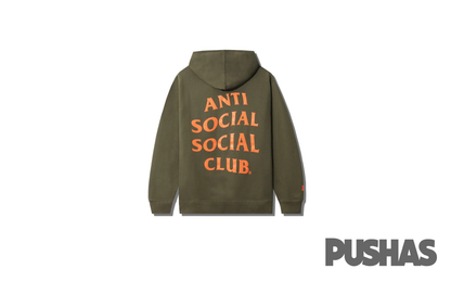 Anti Social Social Club x Undefeated Paranoid Hoodie 'Olive'