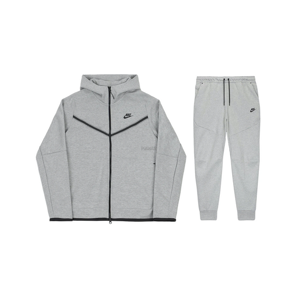 Nike Sportswear Tech Fleece Full Zip Hoodie & Joggers Set 'Grey