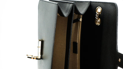 Gucci Calf Leather Shoulder Bag 'Black'