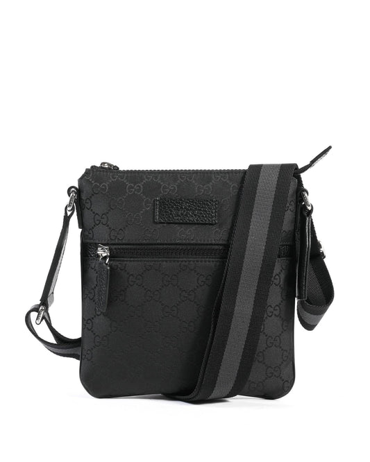 Gucci Women's Small Nylon Messenger Bag in Black