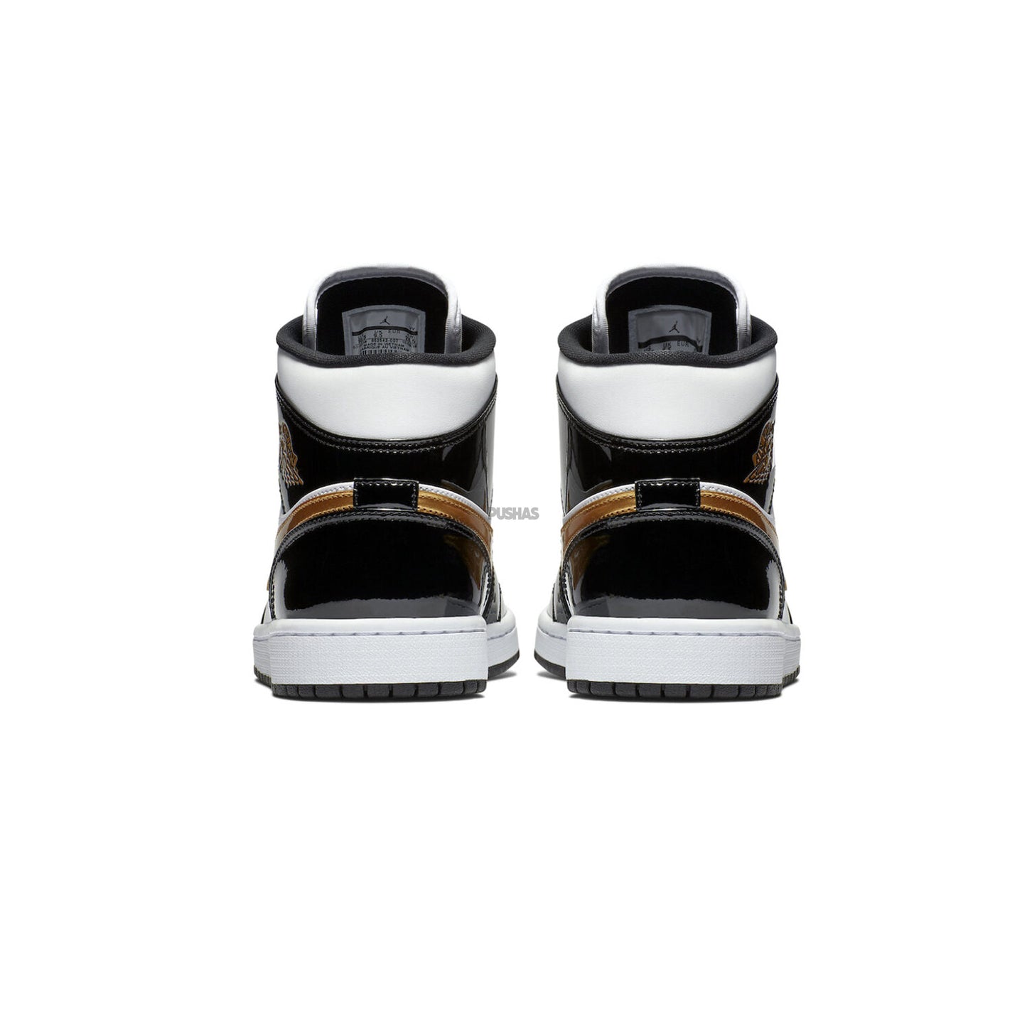 Air Jordan 1 Mid 'Patent Black White Gold' (2019)
