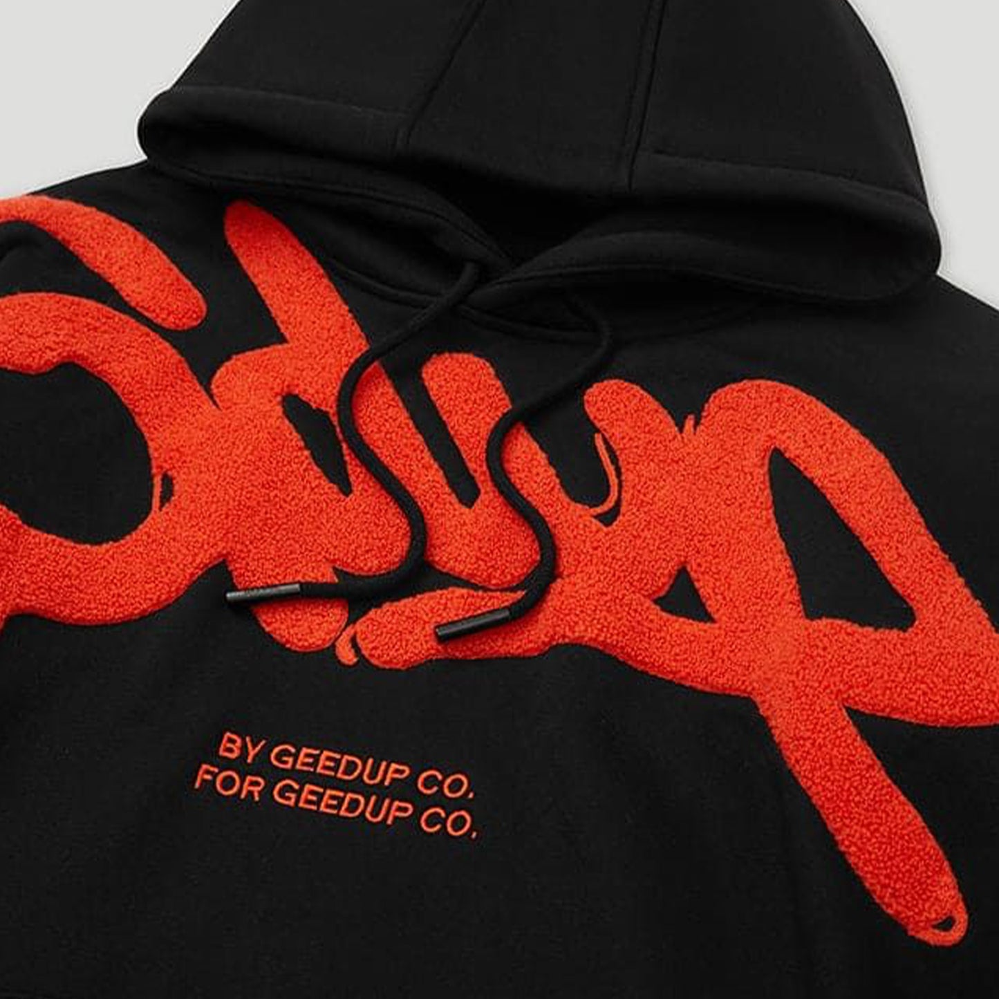 Geedup Handstyle Hoodie 'Black Burnt Orange'