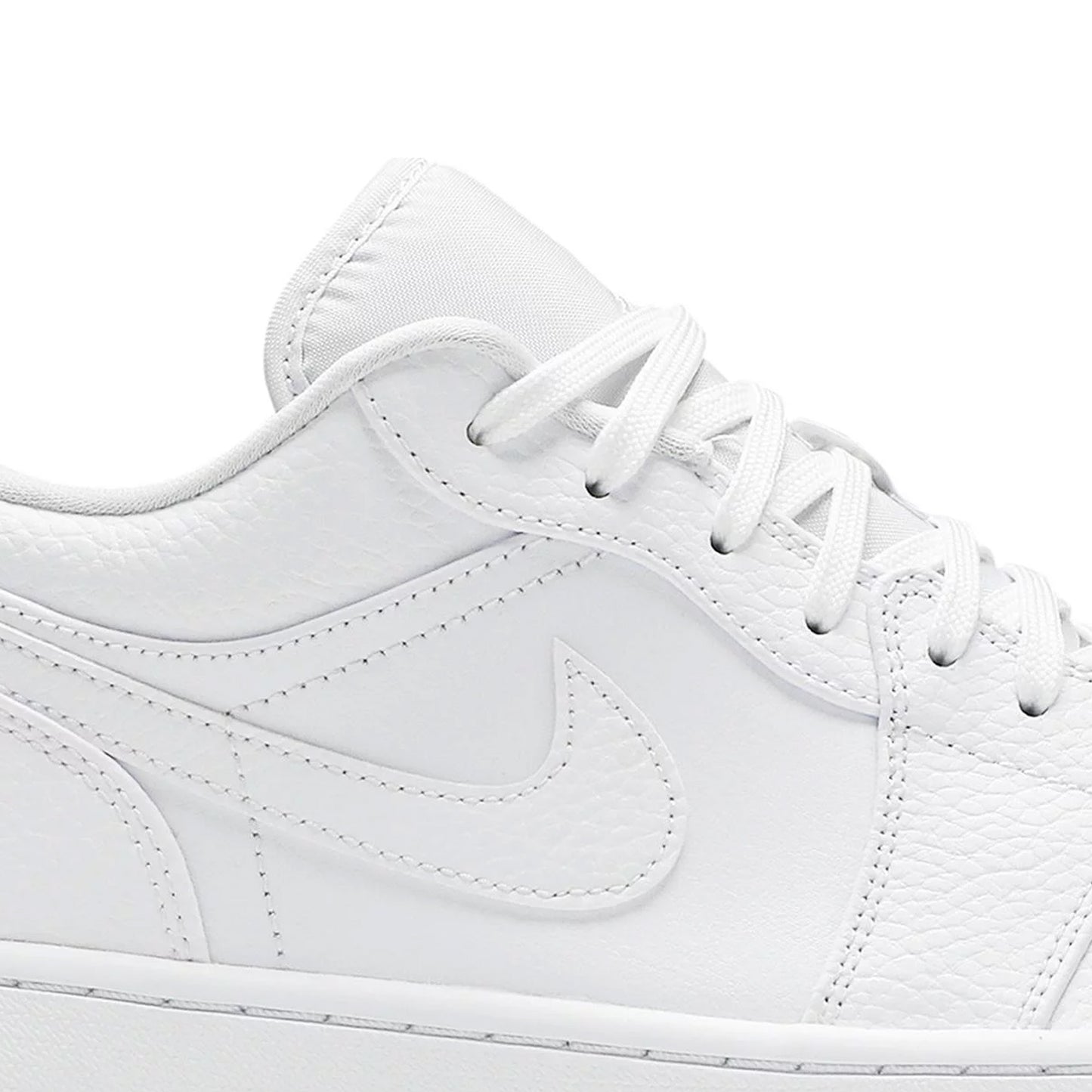 Air Jordan 1 Low 'Triple White Tumbled Leather' (2020)