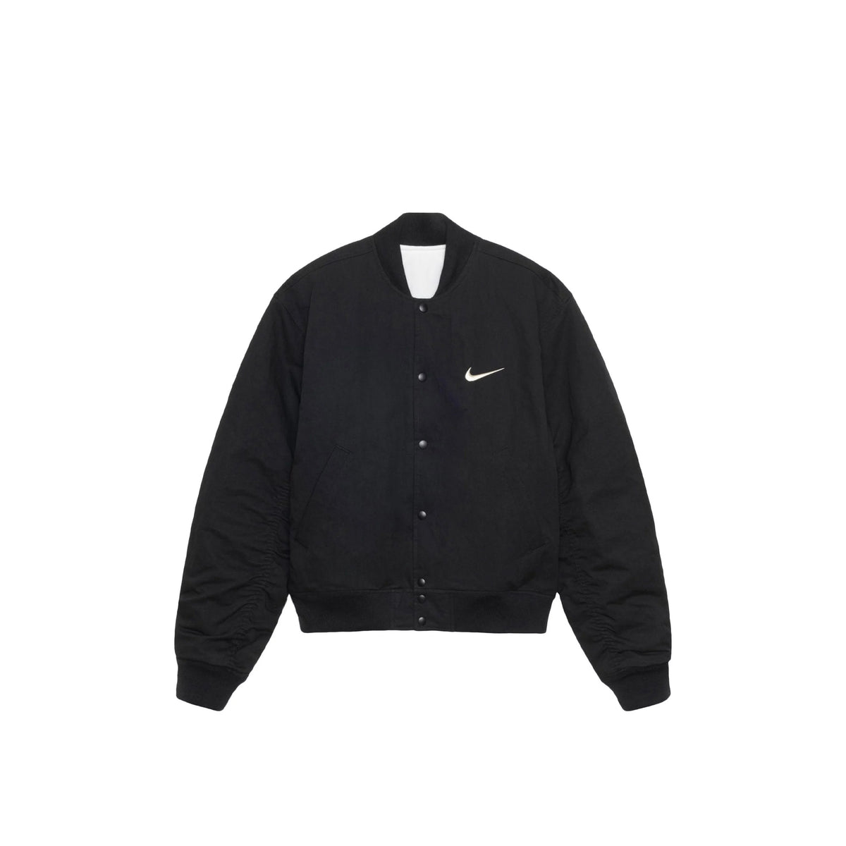 Stussy x Nike Reversible Varsity Jacket 'Black / Sail' (2023) | PUSHAS