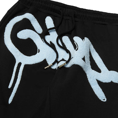 Geedup Handstyle Logo Trackpants 'Black / Baby Blue' (2024)