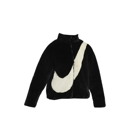 Oversized Swoosh Logo Jacket 'Black/Fossil' W